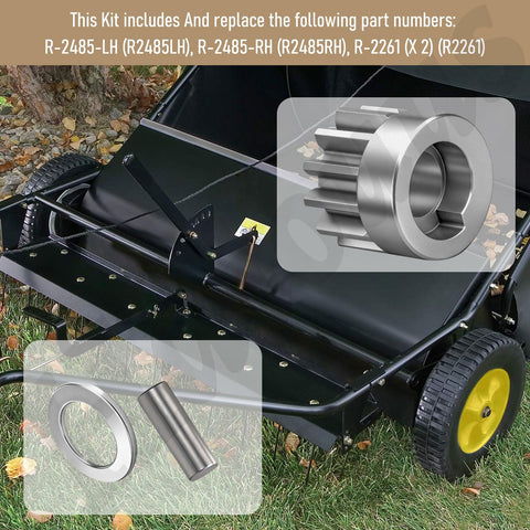 Left And Right Wheel Drive Pinion Kit For 42 Inch Lawn Sweeper Keeps Your Lawn In Action Includes Gear Pinions And Washers Compatible With Lawn Sweepers Fits STS 42 426 420 427