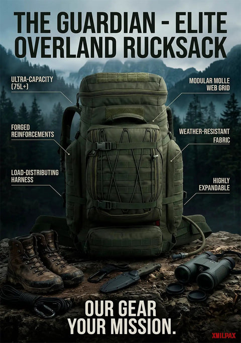 Beefed Up Large Military Style Backpack 70L Tactical Rucksack With MOLLE System For Camping Hiking Hunting And Travel Rugged