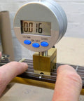 Digital Nut Slotting Gauge For Guitars, Pro Grade Electronic Height Tool With 0.001 Inch Resolution For Precise Nut Slot Setup, String Fit, And Fretboard Radius Alignment, brass base on guitar strings