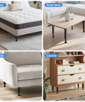 Heavy Duty Adjustable Bed Support Legs Set Of Four With Swivel Rubber Feet Non Slip Base 7 To 12 Inch Height Adjustment for bed, table, sofa, cabinet