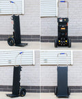Heavy Duty Electric Stair Climber Hand Truck Dolly With 440 Lb Capacity for moving big stuff, featuring a foldable aluminum build and durable pneumatic wheels.