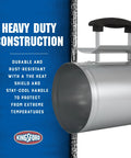 Heavy Duty Deluxe Charcoal Chimney Starter With Large Capacity Zinc Steel Build featuring heat shield and stay-cool handle