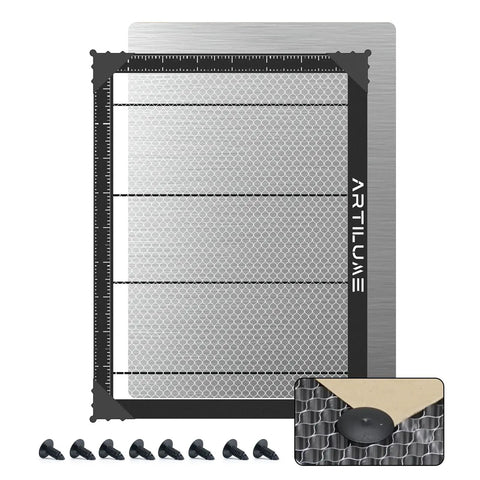 Honeycomb Laser Bed 15.7x11.8 Inch 400x300mm For Laser Engravers, Built Tough Heat Resistant Work Table With Measuring Scale
