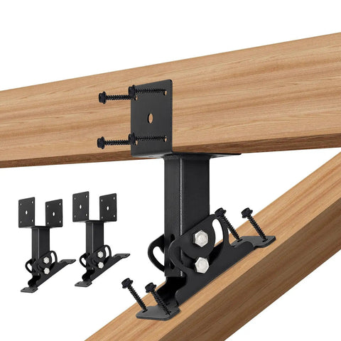 Adjustable Pergola Roof Riser Brackets For Outdoor Gazebo Tough As Nails Metal Supports Flexible Angle Brackets Weatherproof Powder Coated Steel