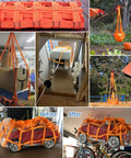 Heavy Duty Cargo Net For Trucks SUVs And Trailers 3.3 By 3.3 Feet Climbing Webbing With Four Lifting Loops in various uses