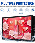 Slick Outdoor Commercial Wall Mount Digital Signage Player 21.5 Inch Led Display showing Valentine's Day theme.