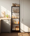 Heavy Duty 5 Tier Wire Shelving Unit 18 By 18 By 59 Inches Sturdy Metal Storage Rack With Thick Steel Tubes NSF Certified Black in kitchen