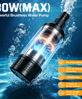 High Power Cordless Submersible Water Pump Kicking Out Standing Water Fast With 1000Gph Brushless Motor And 14 Foot Cable For Pool Draining And Sump Jobs Runs Smooth On Standard 20V Batteries For Heavy Yard Chores in water.