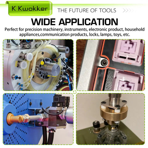 M3 Screw Kit Set With 2540 Pieces demo in machinery, instruments, electronic products, shown in industrial application settings.