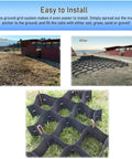 10.2cm Thick Expandable Permeable Gravel Grid With Drainage Holes For Erosion Control 1m By 10m, installed on ground