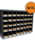 3,610 Piece Grade 8 Coarse Hardware Assortment Kit With Hex Cap Screws, Hex Nuts, Washers, And Durham 40 Hole Metal Bin In Grey