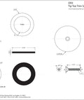 Technical schematic of Tip-Toe Coarse Thread Tub Trim Set With 1-Hole Overflow Faceplate Matte Black ADA Approved Press-To-Close Bath Tub Drain Plug 1-1/2 Inch Npsm Exterior Thread R93-62 1 Pack