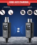UHF Wireless XLR Adapter System With Transmitter And Receiver For Dynamic Microphones, Crystal Clear Audio, Dark Gray