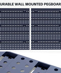 Wall Mounted Storage Bins For Garage Organizer 30 Piece Plastic Tool Bins in black and yellow on pegboard