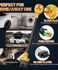 Slick Plug And Play Nema 10-30 Adapter For Tesla Gen 2 Mobile Charger, 24 Amp 240V Juice, No Sweat 3 Prong Dryer Outlet Setup For Models S X 3 Y with flat design and pure copper wiring.