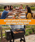 Group enjoying outdoor barbecue with Six Piece Auger Motor Bushings Kit With Shaft Nuts And Bolts Replacement Parts for grills.