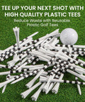 Pro-Grade Extra Long Golf Tees 4 Inch Or 5 Inch, 50 Pack Unbreakable With Consistent Height and Low Friction on grass