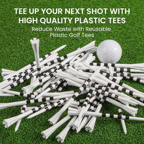 Pro-Grade Extra Long Golf Tees 4 Inch Or 5 Inch, 50 Pack Unbreakable With Consistent Height and Low Friction on grass