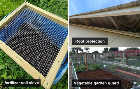 Heavy Duty Half Inch Hardware Cloth Roll 36 By 50 Feet Galvanized Welded Wire Mesh used as soil sieve, roof protection, and garden guard