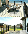Top Shelf Deck Railing Kit For Patios And Balconies With Post 36 Inch Height And 3 Feet Wide Durable Outdoor porch guardrail on decks.