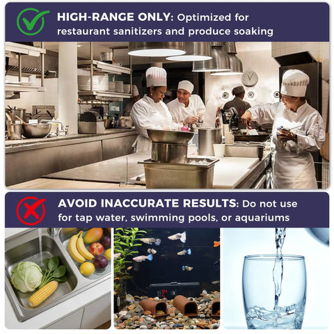 200 Chlorine Test Strips For Food Service Kitchens And Bars 0 To 200 PPM Sanitizer Test Kit For Restaurants Hotels And Food Trucks Easy To Use Fast Accurate Bleach Test Strips Value Pack for restaurant kitchens
