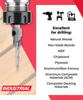 Heavy Duty Carbide Tipped Countersink Drill Bit With Killer 82 Degree Taper And 5/16 Inch Round Shank for drilling natural woods and MDF.