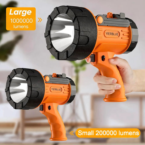 Rechargeable Spotlight With USB-C Fast Charge, Beast Bright 800 Lumen Handheld Flashlight, IP67 Waterproof Outdoor Beam shown in use