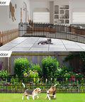Keep Pups From Digging With This No Dig Animal Barrier Fence 25 Panels 32In Tall By 49Ft Long Rustproof Metal Stakes Decorative Garden Border Fencing For Outdoor Yards And Patios installed in indoor and outdoor settings.
