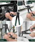 Smooth Operator Heavy Duty Hand Riveting Tool Kit Featuring 180 Aluminum Blind Rivets Across Eight Reliable Sizes For Truly Jam Free Performance On All Daily DIY Projects used for car and HVAC repair, metal joining, and home projects.