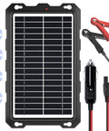 12V Solar Battery Charger Kit With 10W Waterproof Panel And Battery Maintainer Trickle Charger Upgraded Built In Charge Controller