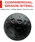 Top Shelf 50 Pack Of One Inch Iron Clavo Nails Features a speckled matte black design suitable for decorative hardware or door studs.