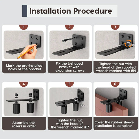Beefy Heavy Duty Slide Gate Roller Guide With L Rear Post Steel Bracket For Sliding Rolling Gates Hardware Kit Support Assembly For Garage Fence Wood Doors Black 1pc 3in