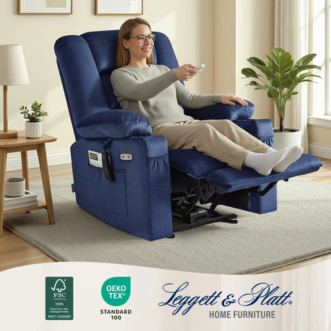Zero Gravity Power Recliner Chair With Heat And Vibration Massage USB Type C Ports Remote Cup Holders 155 Degree Recline