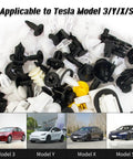 Durable 110 Pcs Push Retainer Clip Kit For Tesla Cars Model 3 Y X S Bumper And Fender Rivets in assorted colors