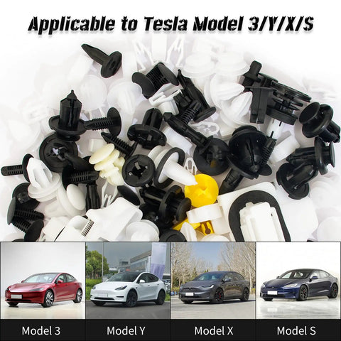 Durable 110 Pcs Push Retainer Clip Kit For Tesla Cars Model 3 Y X S Bumper And Fender Rivets in assorted colors