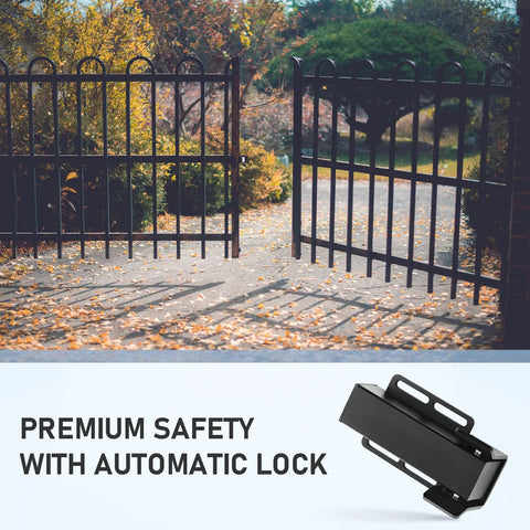 Heavy Duty Electric Gate Lock For Single Or Double Swing Gates, 24VDC Magnetic Gate Latch With Weatherproof IP44 Casing