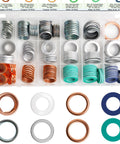 Oil Drain Plug Gasket And Washer Set 200 Pcs In 18 Sizes For Toyota Subaru Chevrolet Replacement Crush Washers And Gaskets In A Rugged 18 Compartment Case