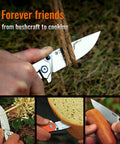 Your Go To Everyday Carry Folding Pocket Knife With 3.39 Inch 14C28N Blade, G10 Handle, cutting rope and bread outdoors