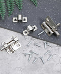 Lock It Down Small Barrel Bolt Latch Set Silver Aluminum Slide Bolt Locks For Interior Doors Cabinets And Pet Gates No Sweat Install with screws.