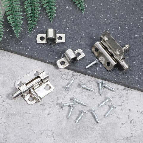 Lock It Down Small Barrel Bolt Latch Set Silver Aluminum Slide Bolt Locks For Interior Doors Cabinets And Pet Gates No Sweat Install with screws.