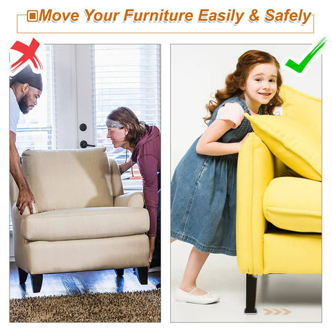 1-1/4 Inch Furniture Sliders For Carpet And Hardwood Floors, 24 Pack Pads That Let You Move Any Item With Ease Without Scratching Floors, Cut The Noise, And Glide Smoothly On Rugs, Carpets, And Wood