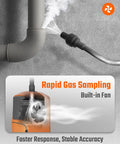 PT-990 Rechargeable Gas Leak Detector With 11 Inch Probe Detects 0 To 10,000 Ppm showing rapid gas sampling feature