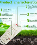 Underground Worm Compost Bin For Raised Garden Beds With Date Tracker And Removable Bottom, showing features and benefits.