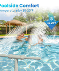 Dual Spray Pool Fountain For Above Ground And In Ground Pools, Waterfall Sprinkler with cooling feature in action
