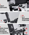 Leg Extension And Curl Machine For Home Gym With Adjustable Seat And Backrest Durable 14 Gauge Steel Construction angles