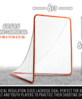 Official 6x6 Lacrosse Goal With Quikset Net Attachment For Quick Setup Regulation Size Practice Target For Adults And Youth