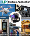 Collage showing uses of 16MP USB Camera Module With 170 Degree Fisheye Lens for Raspberry Pi and PC in various tech applications.