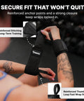 Wrist Wraps For Weightlifting With Thumb Loops Heavy Duty Wrist Support Straps For Powerlifting And Crossfit in use.