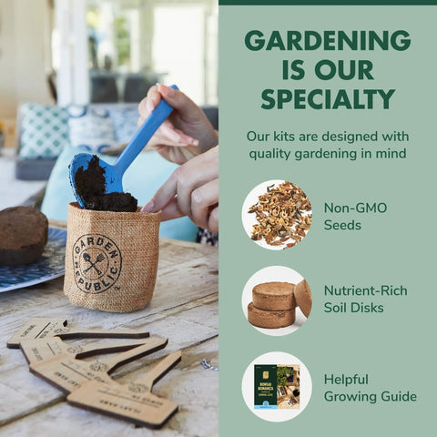 Person using Bonsai Tree Kit For Beginners Grow Your Own Mini Bonsai With Four Varieties Seed Starter Kit Includes Potting Soil Jute Bags Pruning Shears Plant Markers And Easy Step By Step Guides, showing Jute Bag and soil.