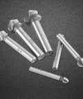 Amazon Baxnore 6‑pc HSS countersink bit set with round shanks and 3‑flute cutters for chamfering